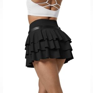 HALARA ✨ High Waisted Tiered Ruffle Skirt